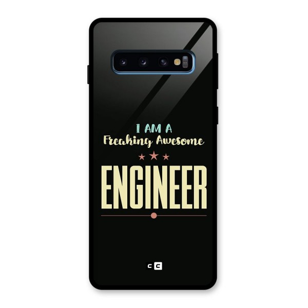 Awesome Engineer Glass Back Case for Galaxy S10