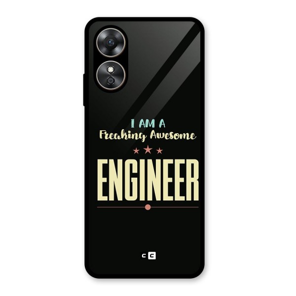 Awesome Engineer Glass Back Case for Oppo A17