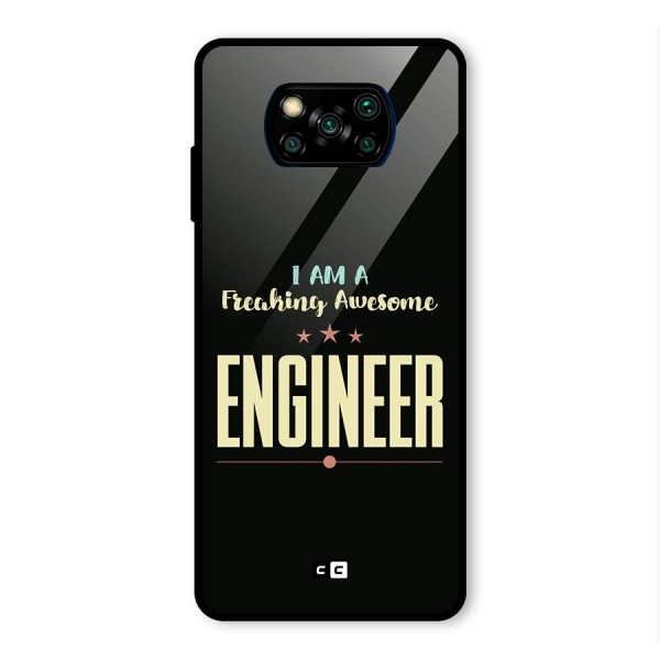 Awesome Engineer Glass Back Case for Poco X3 Pro