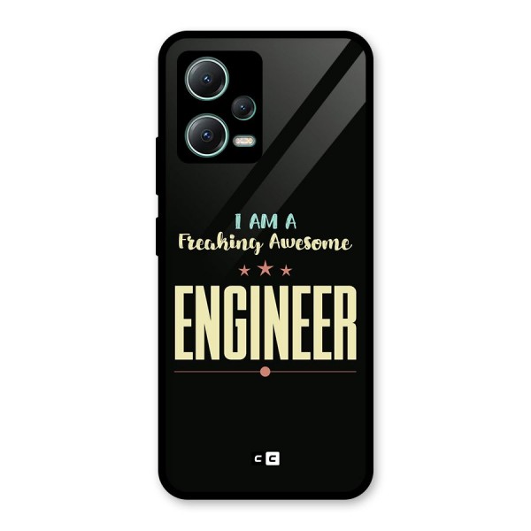 Awesome Engineer Glass Back Case for Poco X5