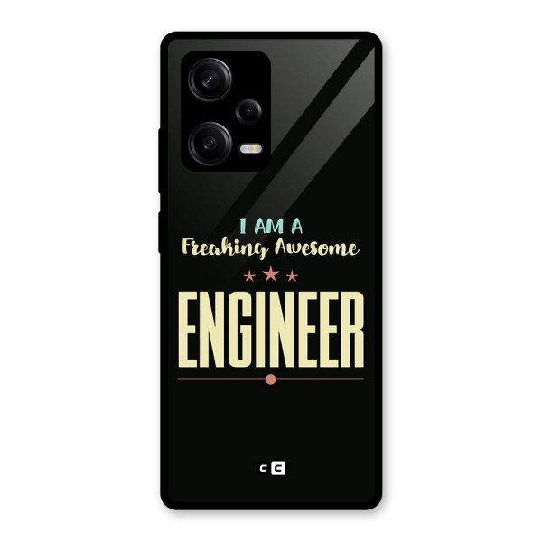 Awesome Engineer Glass Back Case for Redmi Note 12 Pro