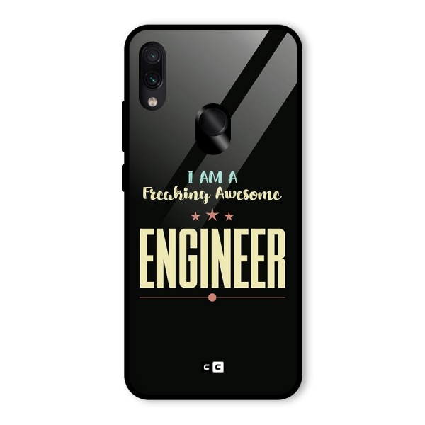 Awesome Engineer Glass Back Case for Redmi Note 7