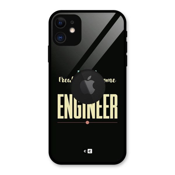 Awesome Engineer Glass Back Case for iPhone 11 Logo Cut