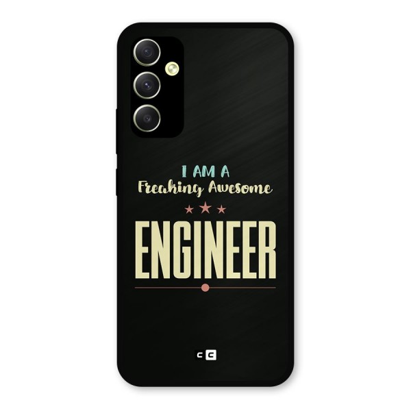 Awesome Engineer Metal Back Case for Galaxy A34