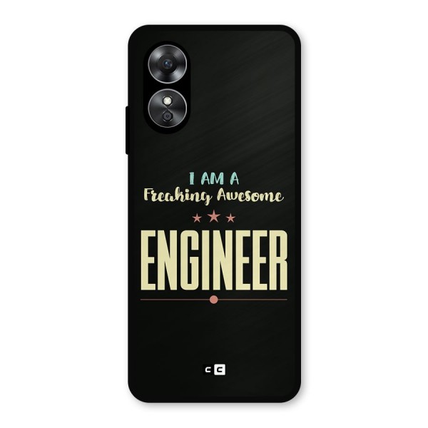 Awesome Engineer Metal Back Case for Oppo A17