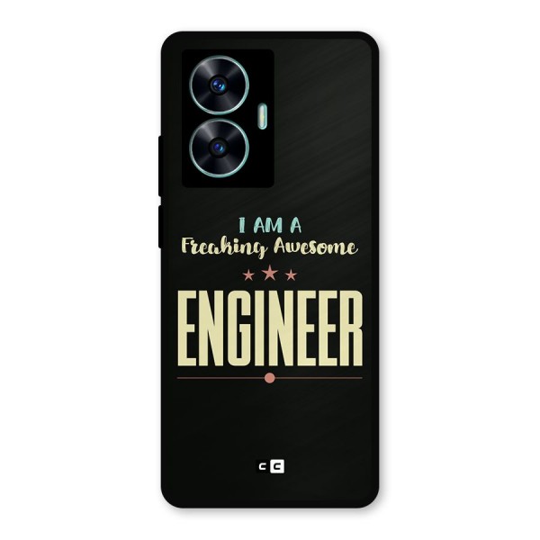 Awesome Engineer Metal Back Case for Realme Narzo N55