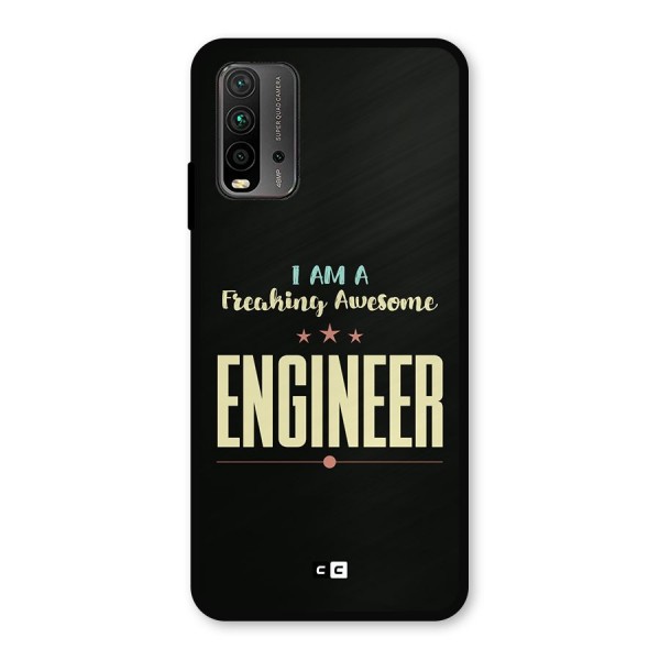 Awesome Engineer Metal Back Case for Redmi 9 Power