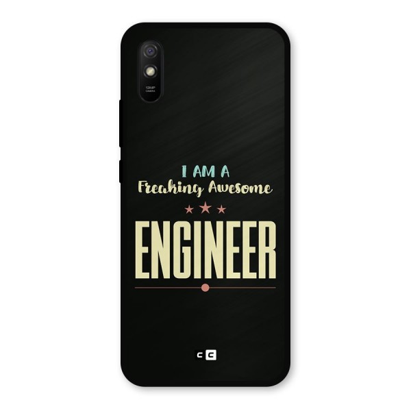 Awesome Engineer Metal Back Case for Redmi 9i