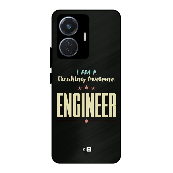 Awesome Engineer Metal Back Case for Vivo T1 44W