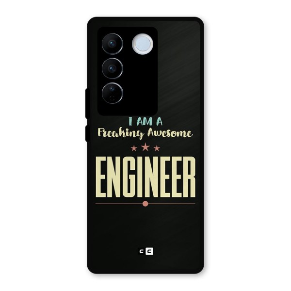 Awesome Engineer Metal Back Case for Vivo V27 Pro