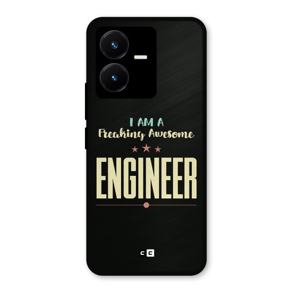 Awesome Engineer Metal Back Case for Vivo Y22s