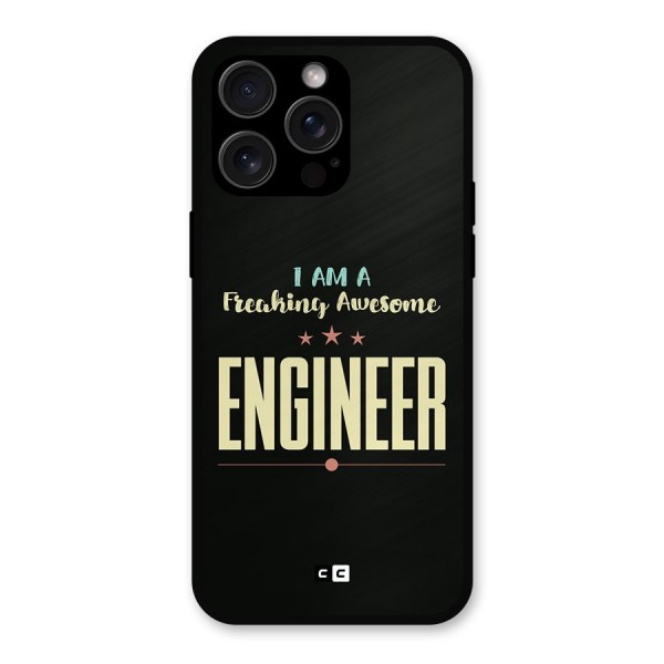 Awesome Engineer Metal Back Case for iPhone 15 Pro Max