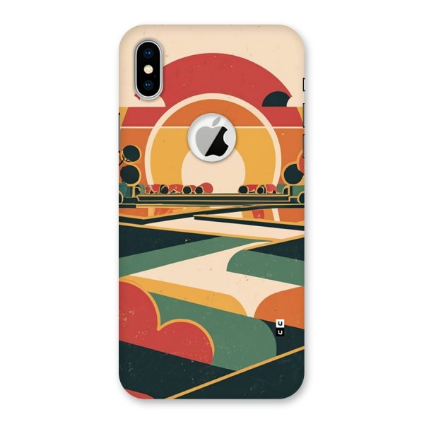 Awesome Geomatric Art Back Case for iPhone XS Logo Cut