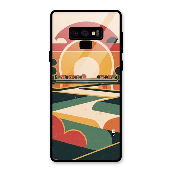 Awesome Geomatric Art Glass Back Case for Galaxy Note 9