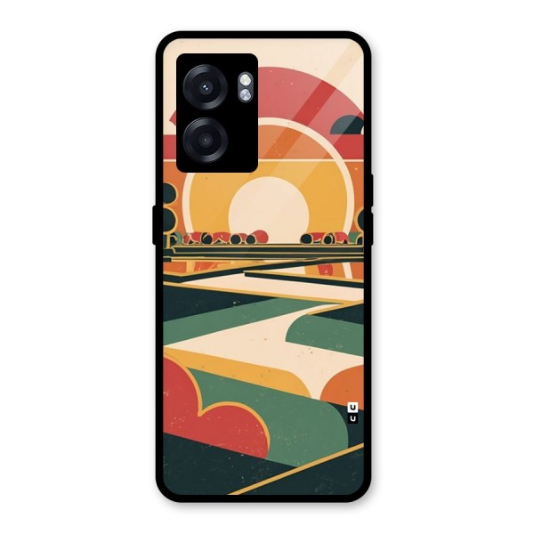 Awesome Geomatric Art Glass Back Case for Oppo K10 (5G)