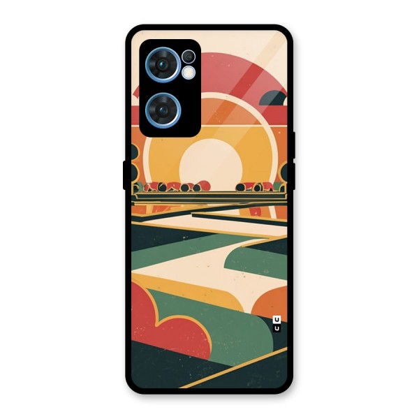 Awesome Geomatric Art Glass Back Case for Oppo Reno7 5G