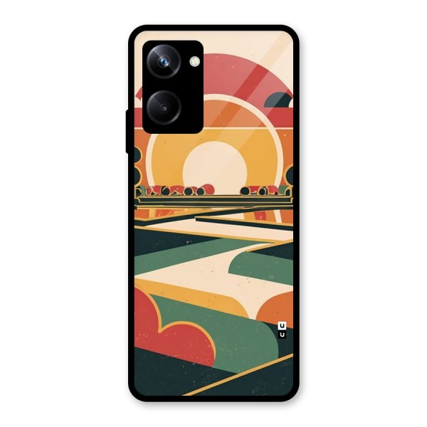 Awesome Geomatric Art Glass Back Case for Realme 10 Pro