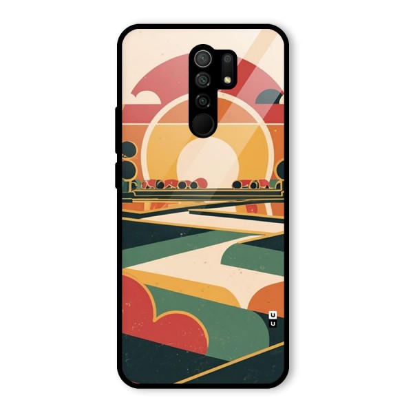 Awesome Geomatric Art Glass Back Case for Redmi 9 Prime