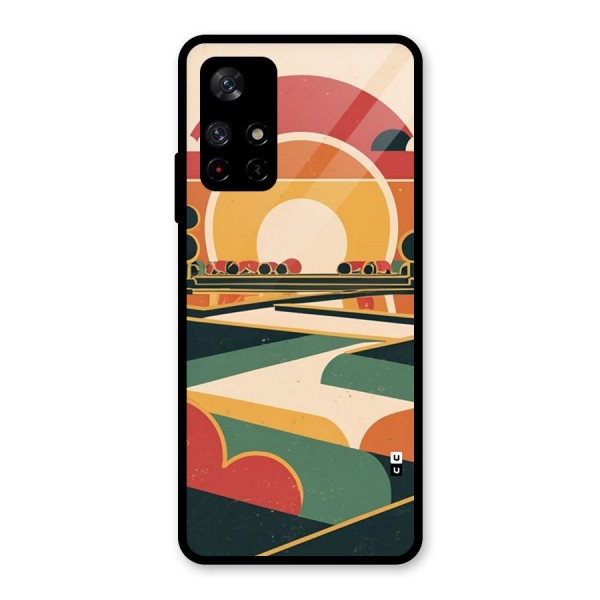Awesome Geomatric Art Glass Back Case for Redmi Note 11T 5G
