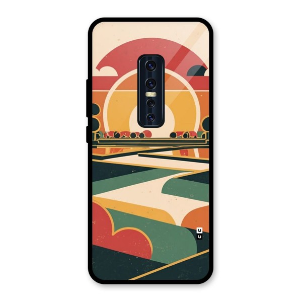 Awesome Geomatric Art Glass Back Case for Vivo V17 Pro