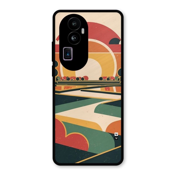 Awesome Geomatric Art Metal Back Case for Oppo Reno10 Pro Plus