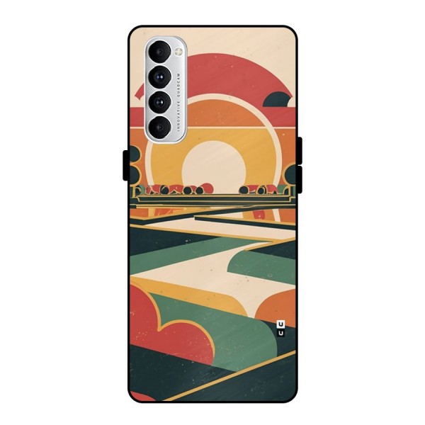 Awesome Geomatric Art Metal Back Case for Oppo Reno4 Pro