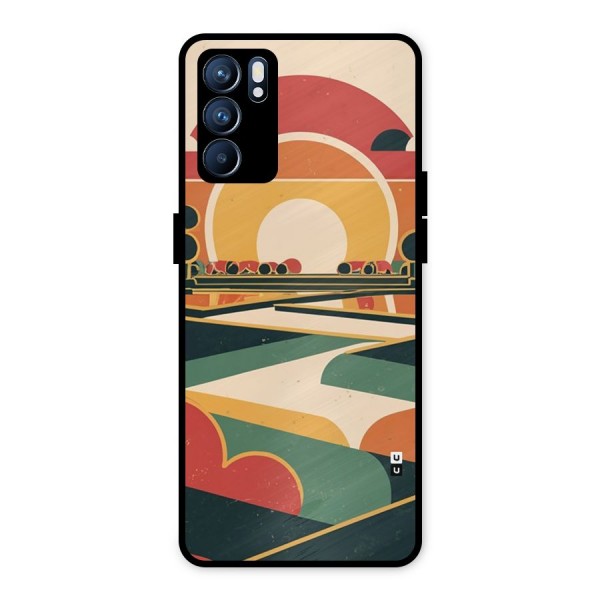 Awesome Geomatric Art Metal Back Case for Oppo Reno6 5G