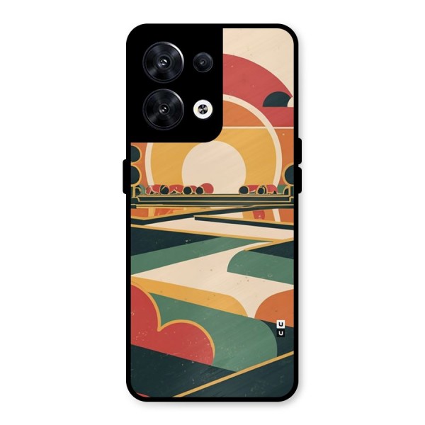 Awesome Geomatric Art Metal Back Case for Oppo Reno8 5G