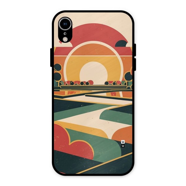 Awesome Geomatric Art Metal Back Case for iPhone XR