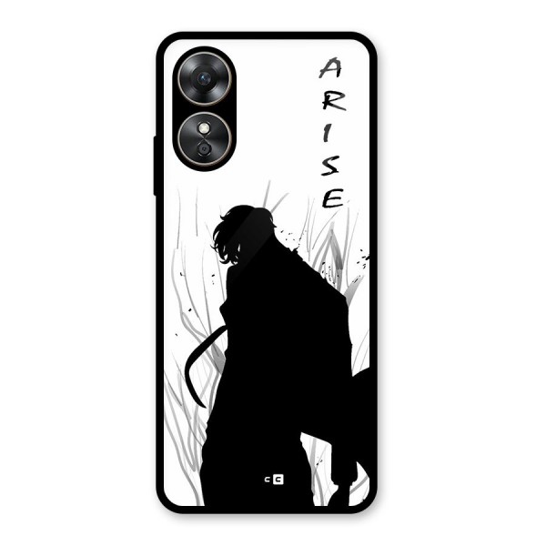 Awesome Jinwoo Arise Glass Back Case for Oppo A17