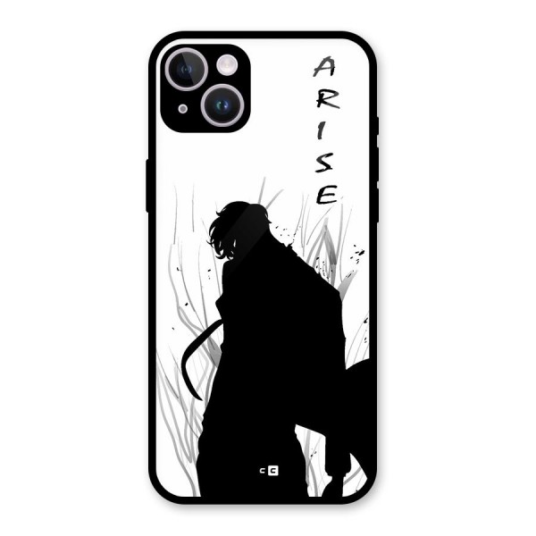 Awesome Jinwoo Arise Glass Back Case for iPhone 14 Plus