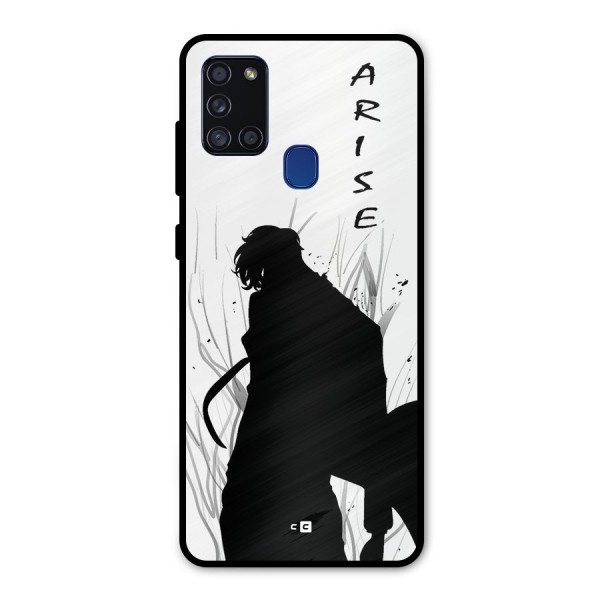 Awesome Jinwoo Arise Metal Back Case for Galaxy A21s