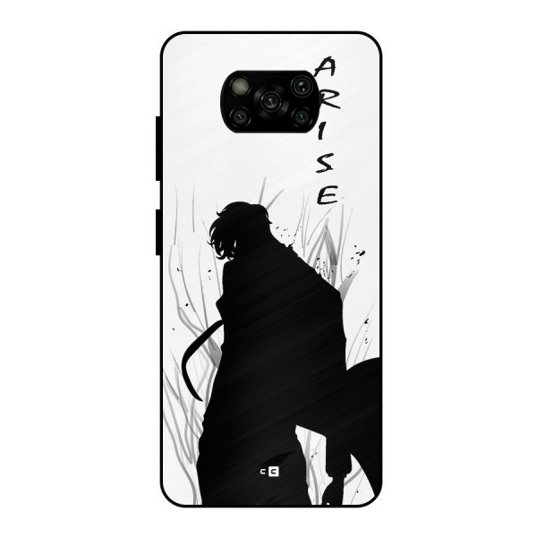 Awesome Jinwoo Arise Metal Back Case for Poco X3