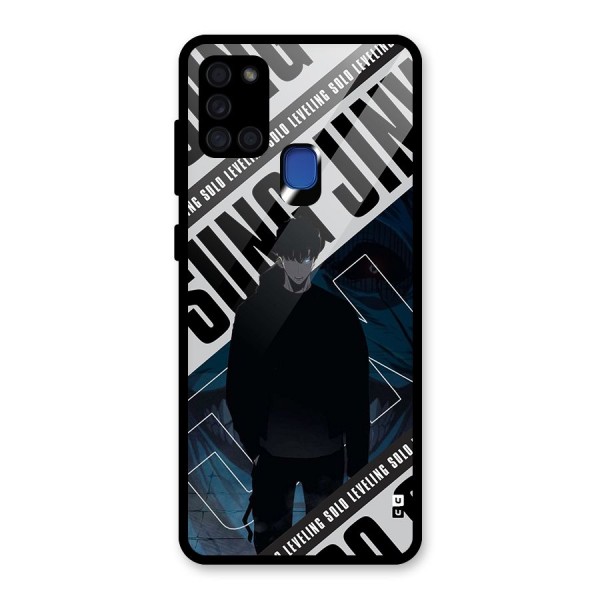 Awesome Jinwoo Rage Glass Back Case for Galaxy A21s