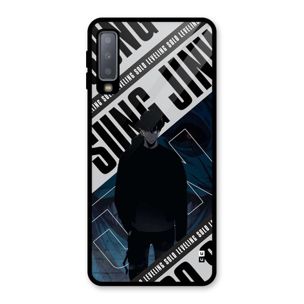 Awesome Jinwoo Rage Glass Back Case for Galaxy A7 (2018)