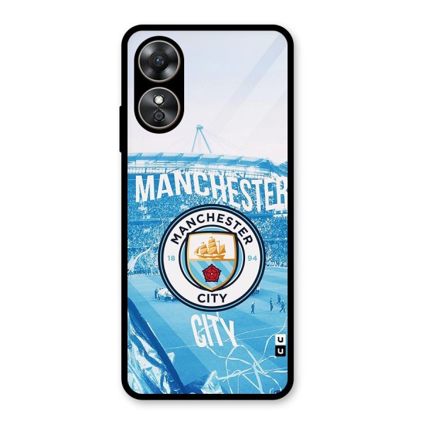 Awesome Manchester Glass Back Case for Oppo A17