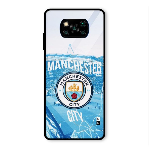 Awesome Manchester Glass Back Case for Poco X3 Pro