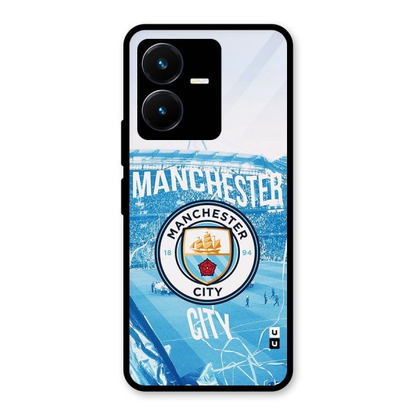 Awesome Manchester Glass Back Case for Vivo Y22