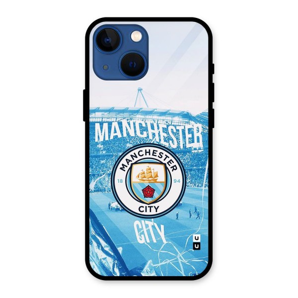 Awesome Manchester Glass Back Case for iPhone 13 Mini