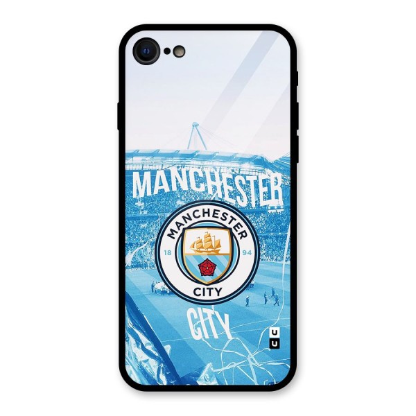 Awesome Manchester Glass Back Case for iPhone 8