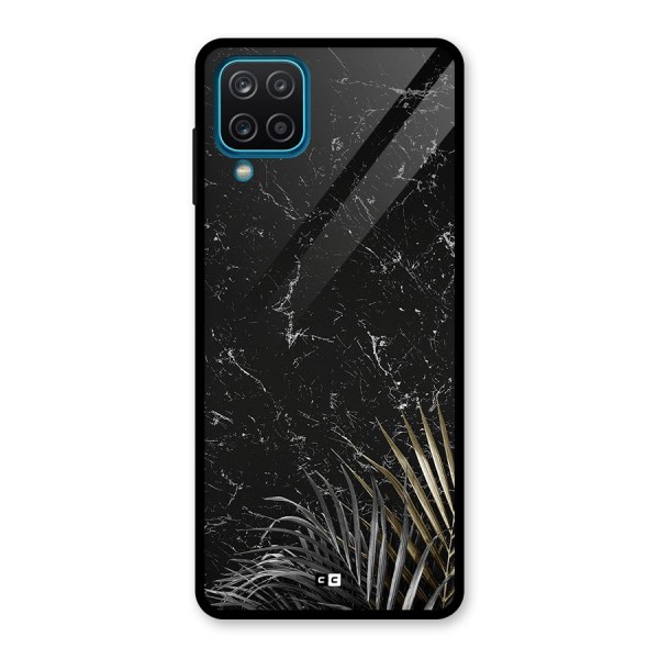 Awesome Royal Marble Glass Back Case for Galaxy A12