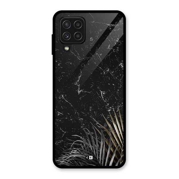 Awesome Royal Marble Glass Back Case for Galaxy A22 4G