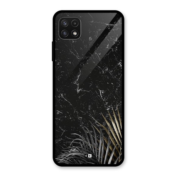 Awesome Royal Marble Glass Back Case for Galaxy A22 5G