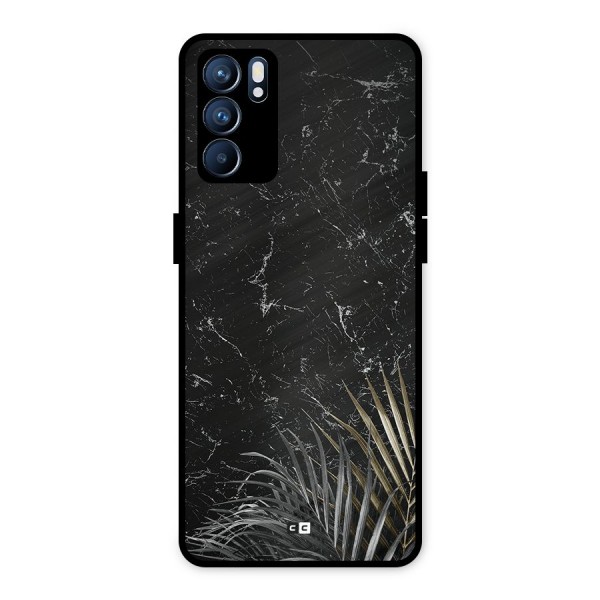 Awesome Royal Marble Metal Back Case for Oppo Reno6 5G