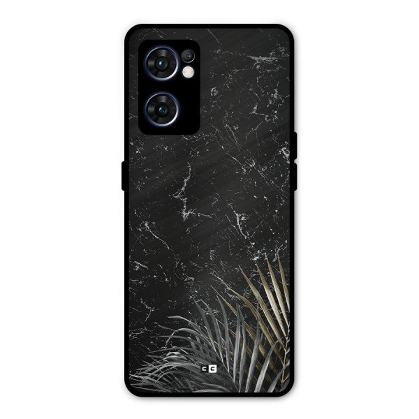 Awesome Royal Marble Metal Back Case for Oppo Reno7 5G