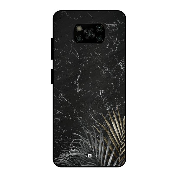 Awesome Royal Marble Metal Back Case for Poco X3