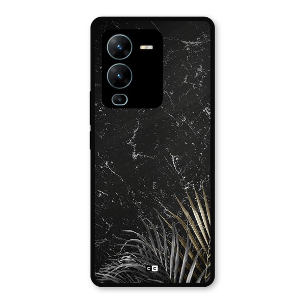 Awesome Royal Marble Metal Back Case for Vivo V25 Pro