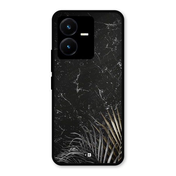 Awesome Royal Marble Metal Back Case for Vivo Y22s