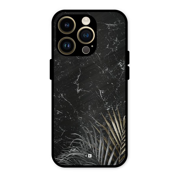 Awesome Royal Marble Metal Back Case for iPhone 14 Pro