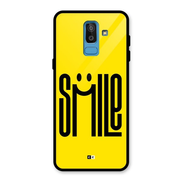 Awesome Smile Glass Back Case for Galaxy J8